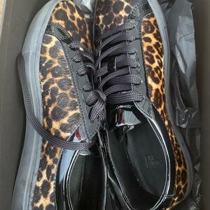 The Kooples Brown and Black Sneakers with Bold Design